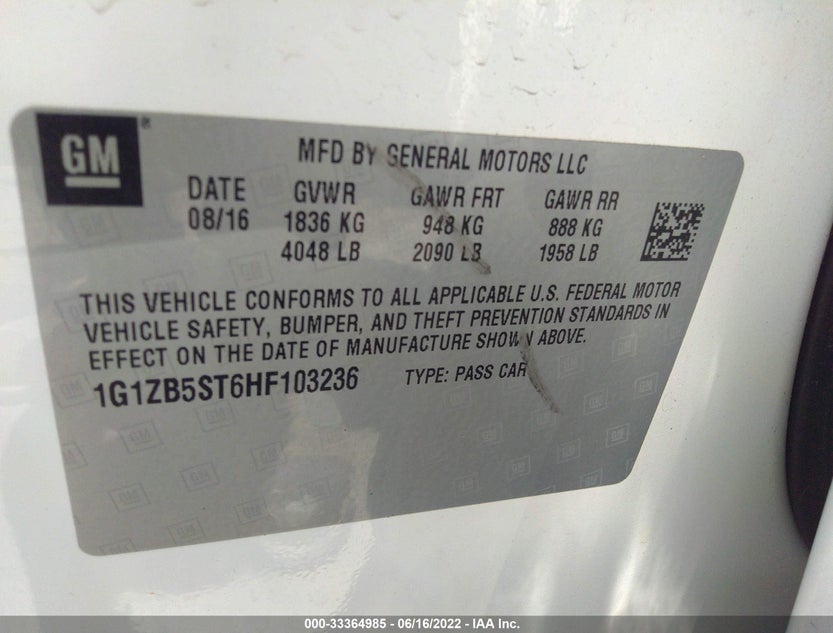 1G1ZB5ST6HF103236
