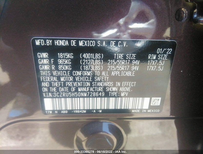 3CZRU5H50NM728649
