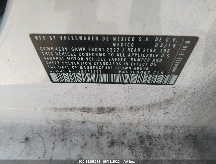 3VWD17AJ5GM343857