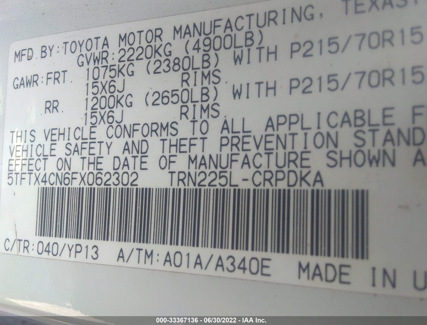 5TFTX4CN6FX062302