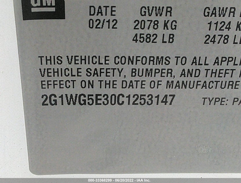 2G1WG5E30C1253147