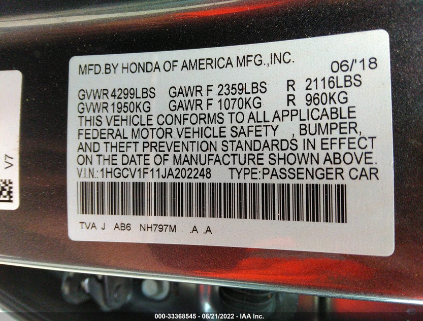 1HGCV1F11JA202248
