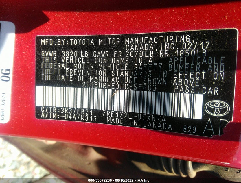 2T1BURHE3HC855603