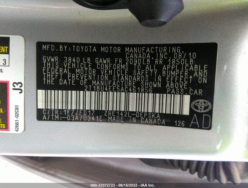 2T1BU4EE5AC461856
