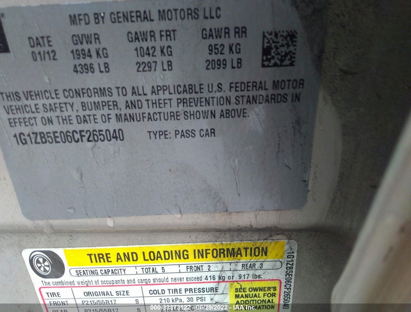 1G1ZB5E06CF265040