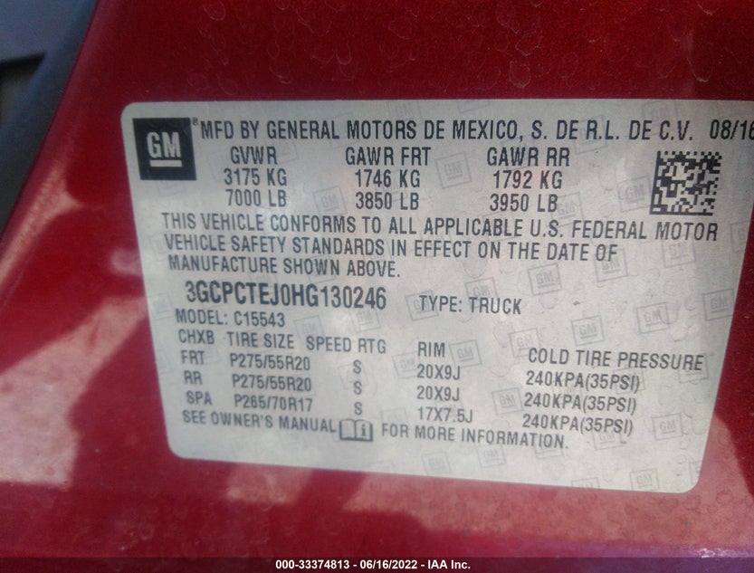 3GCPCTEJ0HG130246