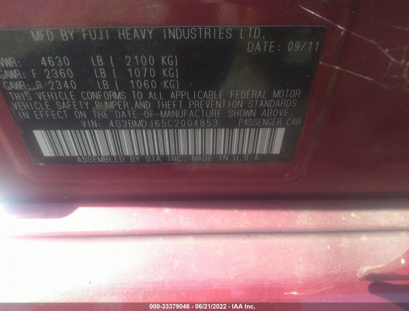 4S3BMDJ65C2004853