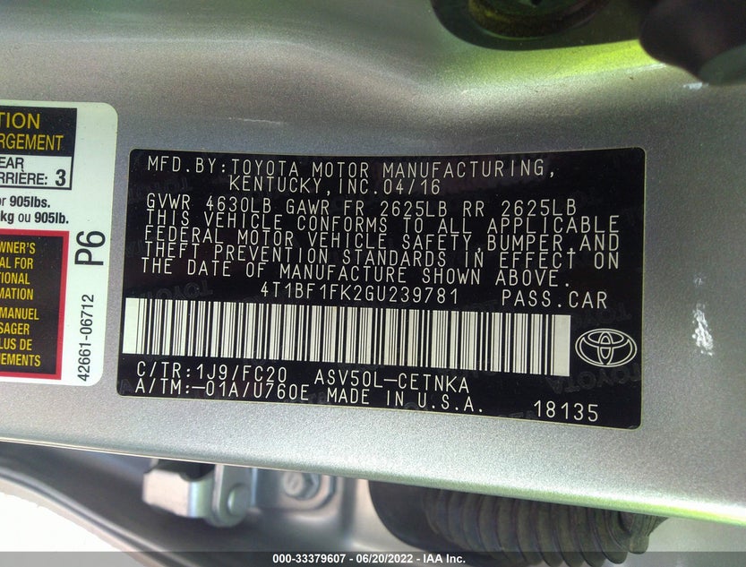 4T1BF1FK2GU239781