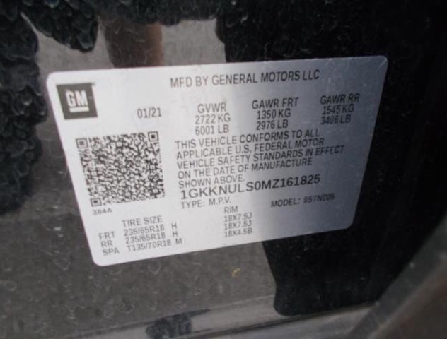 1GKKNULS0MZ161825