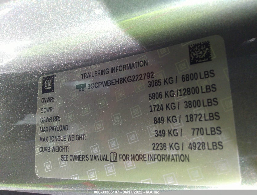 3GCPWBEH8KG222792