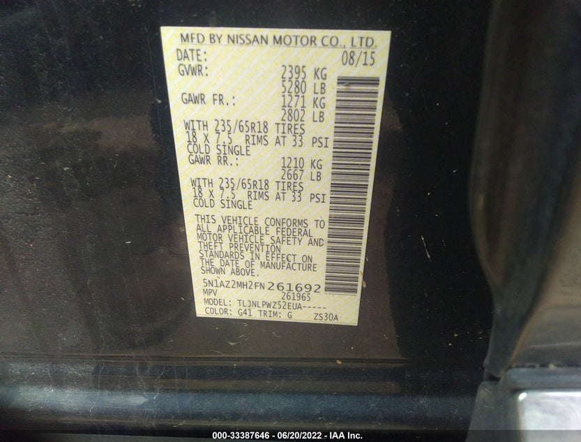5N1AZ2MH2FN261692
