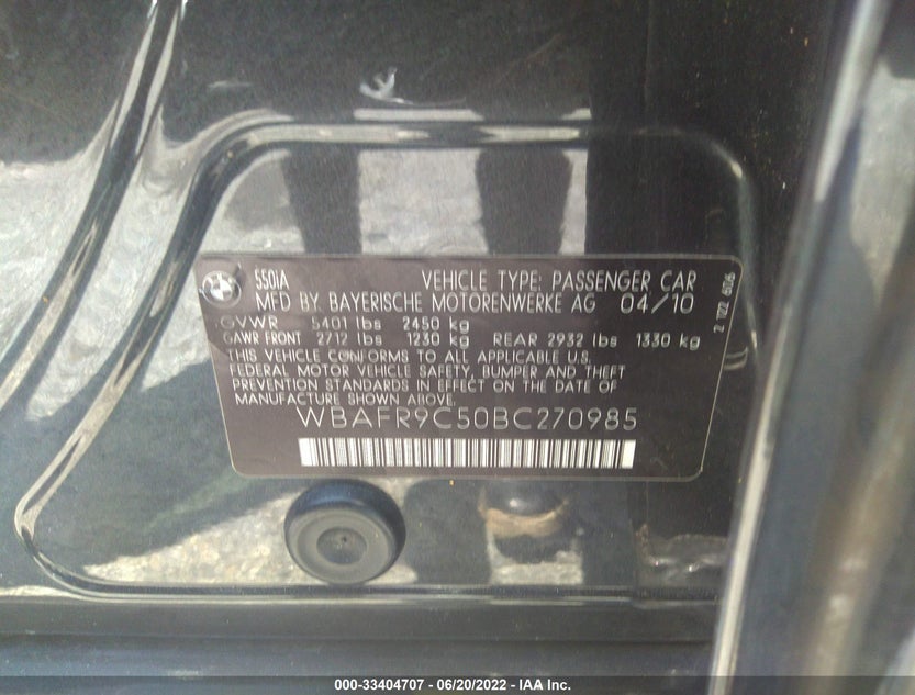 WBAFR9C50BC270985