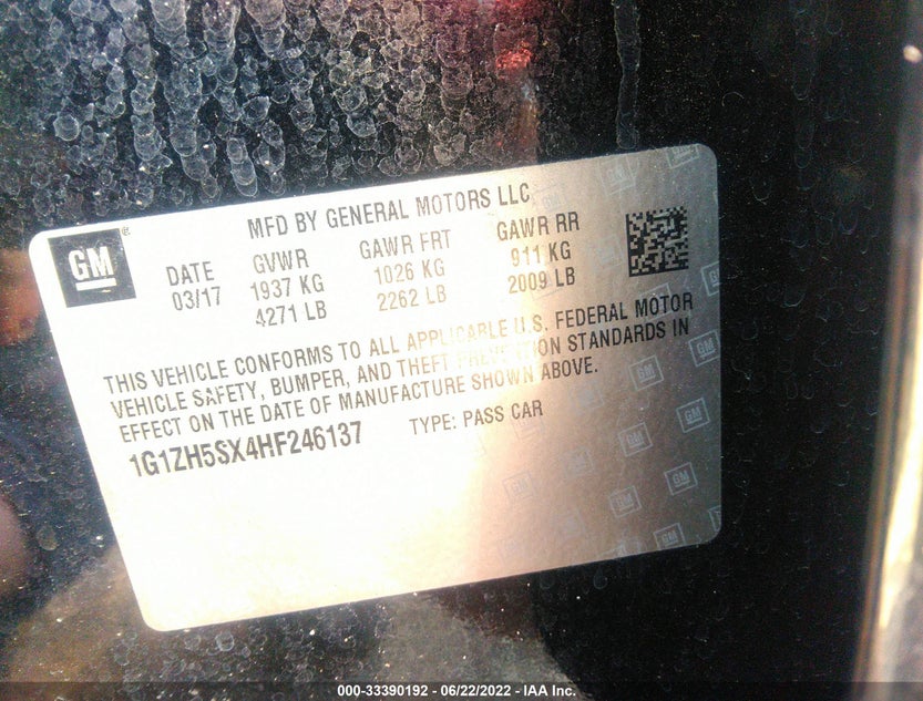 1G1ZH5SX4HF246137