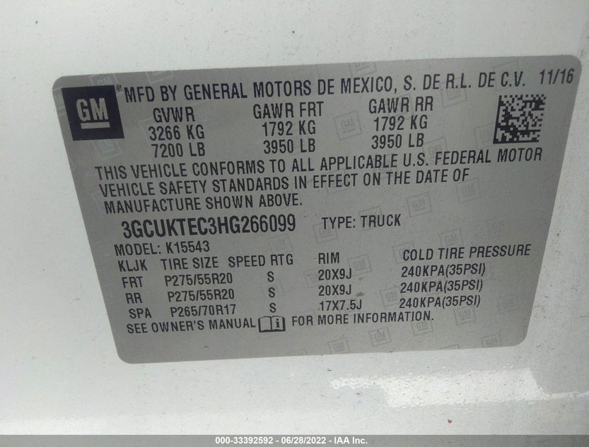 3GCUKTEC3HG266099