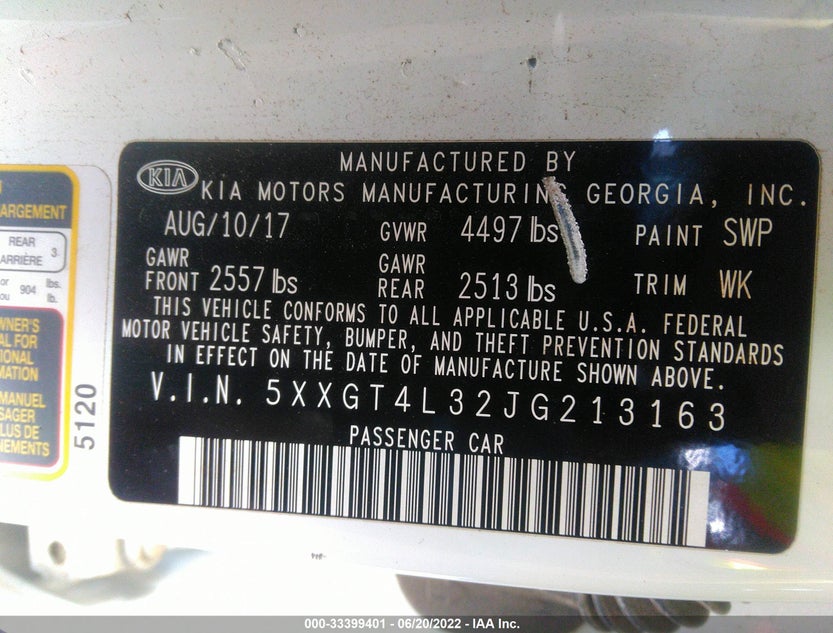 5XXGT4L32JG213163