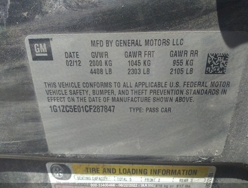 1G1ZC5E01CF287847