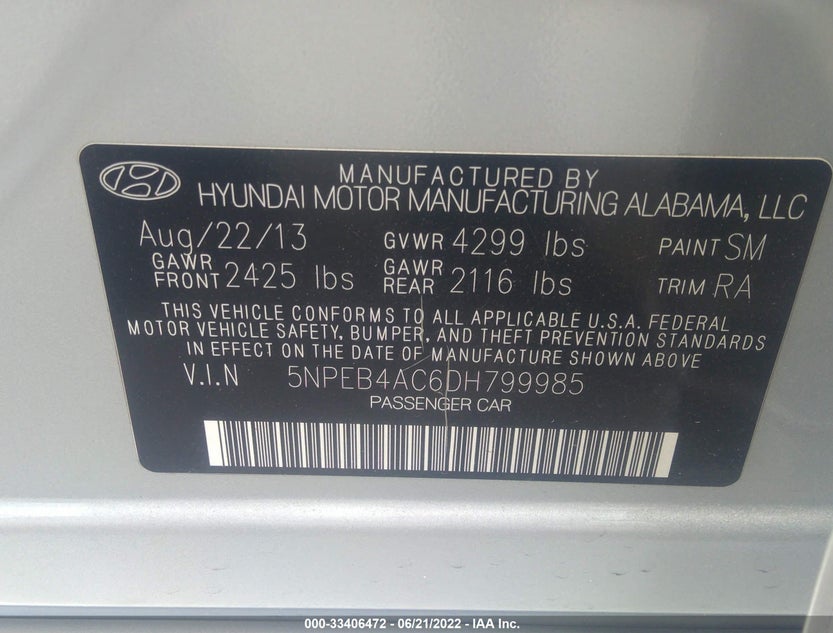 5NPEB4AC6DH799985