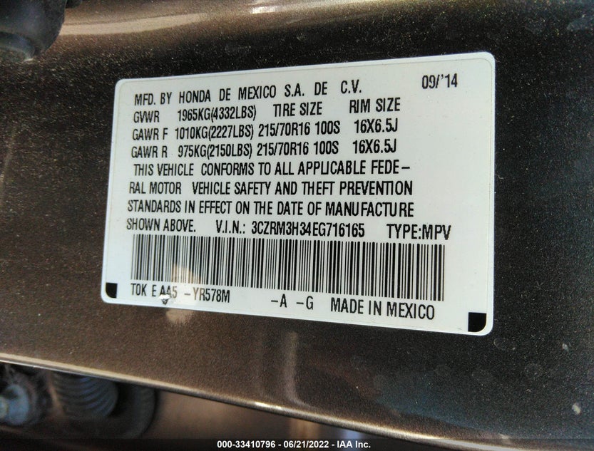 3CZRM3H34EG716165