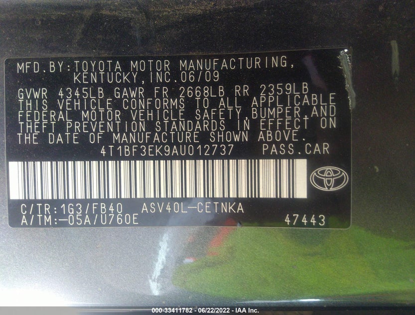 4T1BF3EK9AU012737