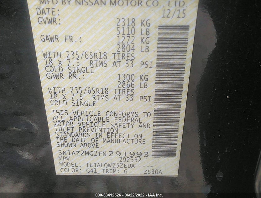 5N1AZ2MG2FN291993