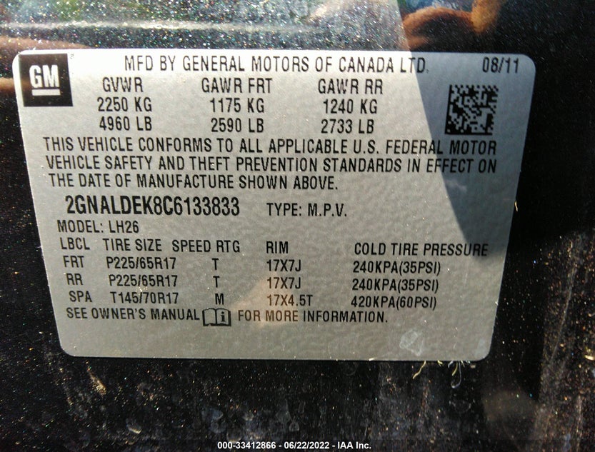 2GNALDEK8C6133833
