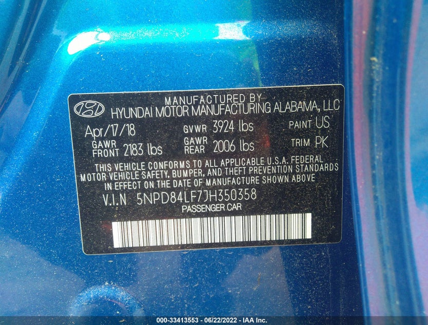 5NPD84LF7JH350358