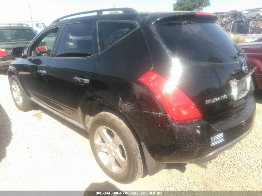 2005 Nissan Murano S VIN: JN8AZ08W05W438593 Lot: 33430064