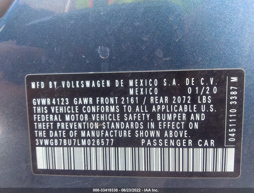 3VWGB7BU7LM026577