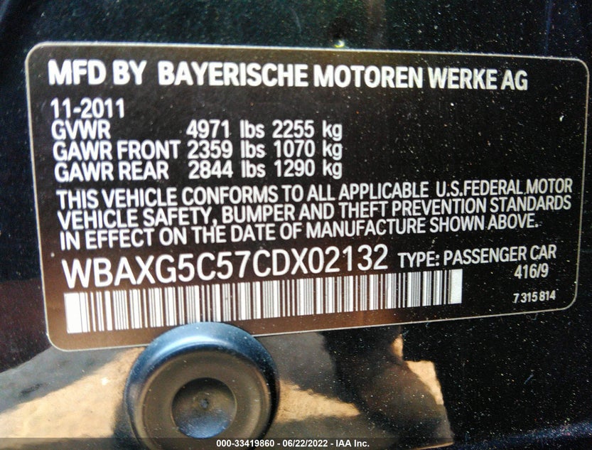WBAXG5C57CDX02132