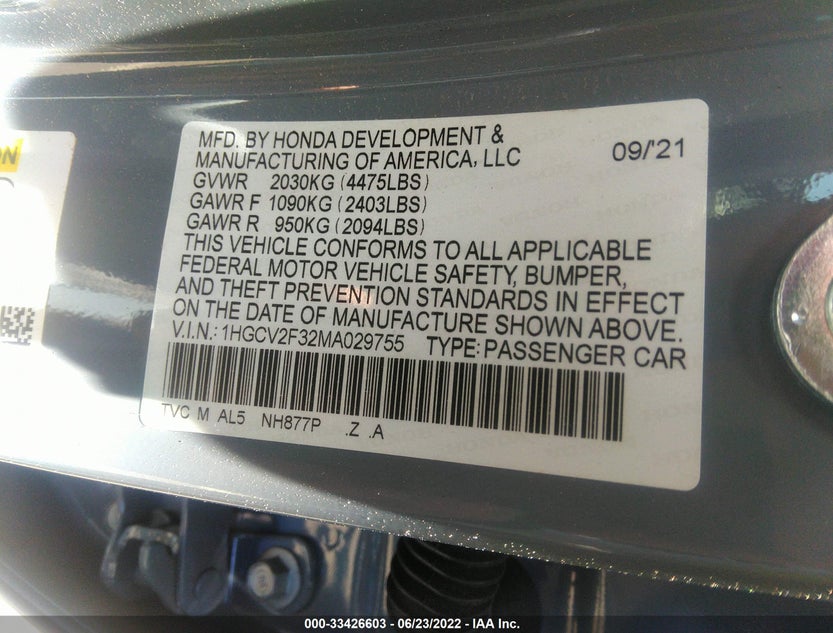 1HGCV2F32MA029755