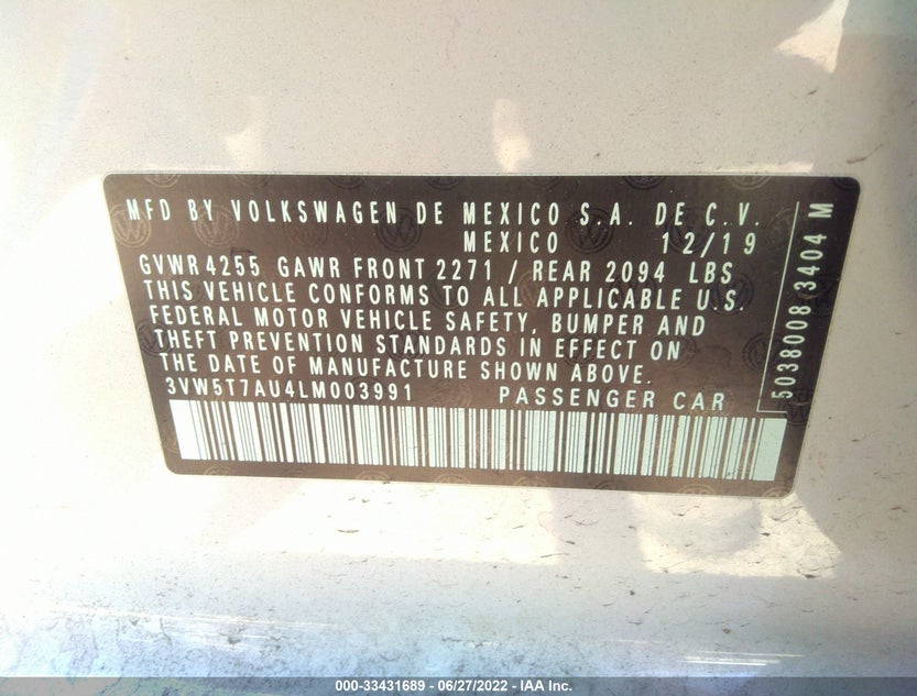 3VW5T7AU4LM003991