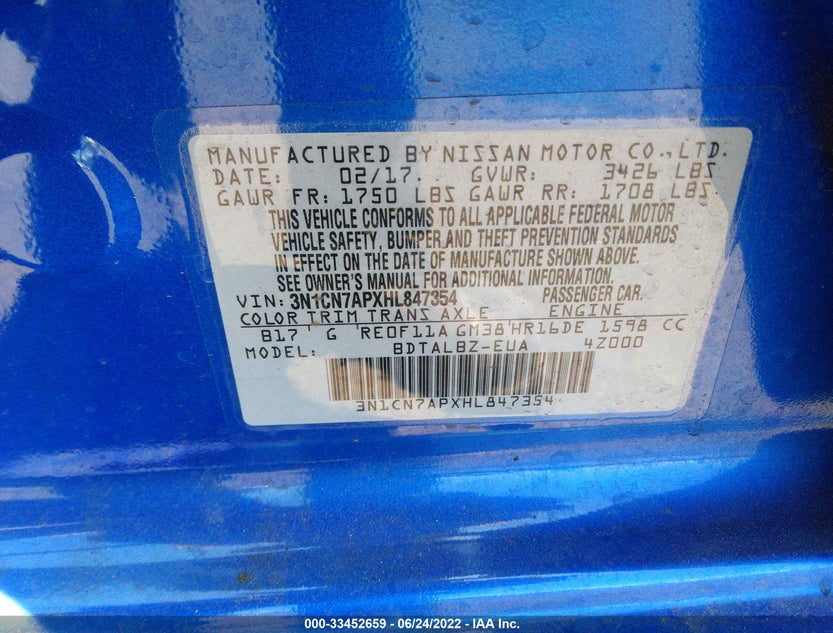 3N1CN7APXHL847354