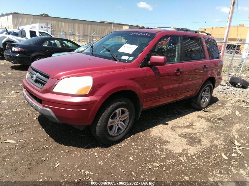 2003 Honda Pilot Ex-L VIN: 2HKYF187X3H511229 Lot: 33463683