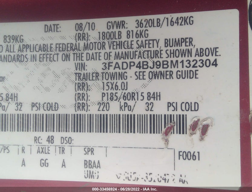3FADP4BJ9BM132304