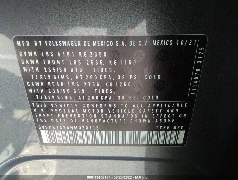 3VVCB7AX4NM030118