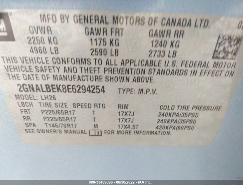 2GNALBEK8E6294254