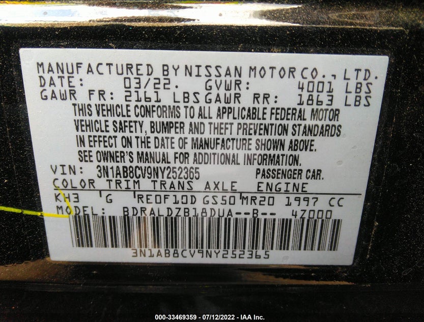 3N1AB8CV9NY252365