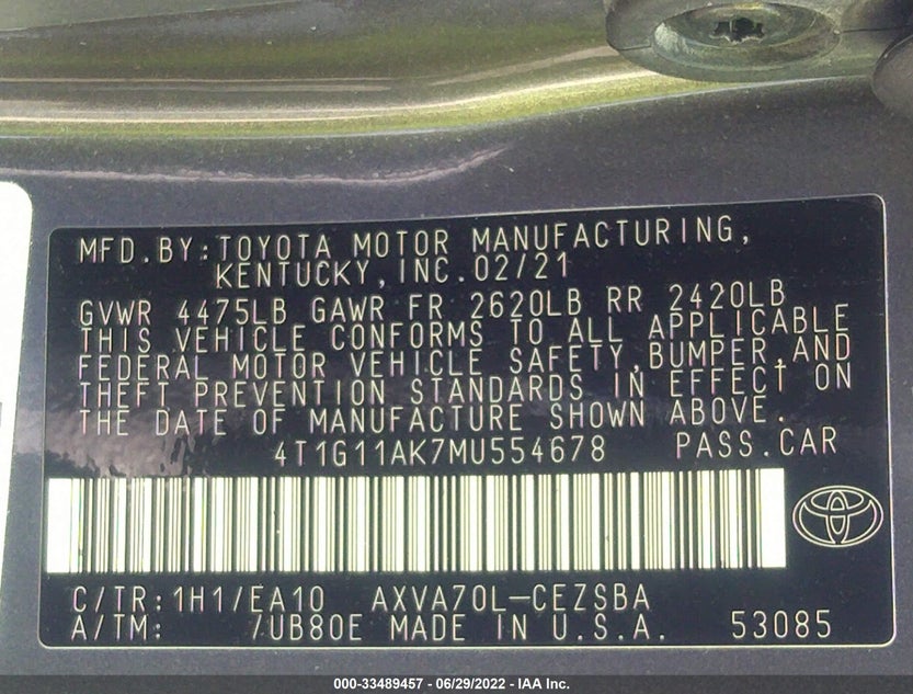 4T1G11AK7MU554678