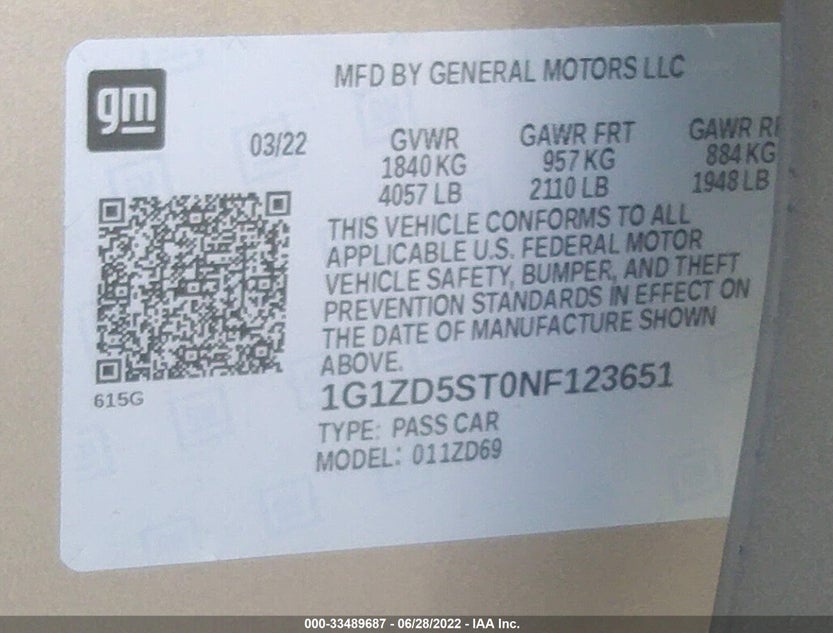 1G1ZD5ST0NF123651