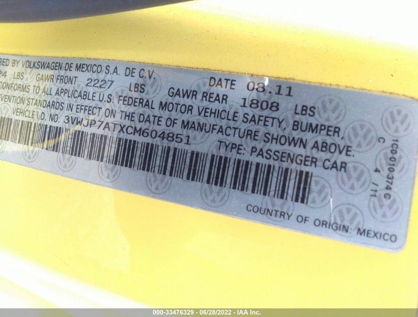 3VWJP7ATXCM604851