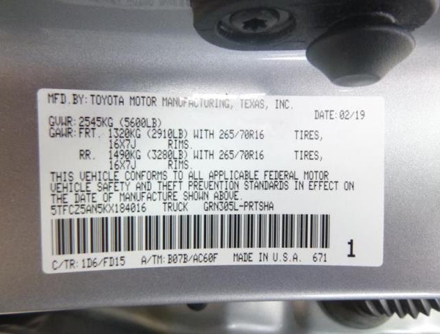 5TFCZ5AN5KX184016