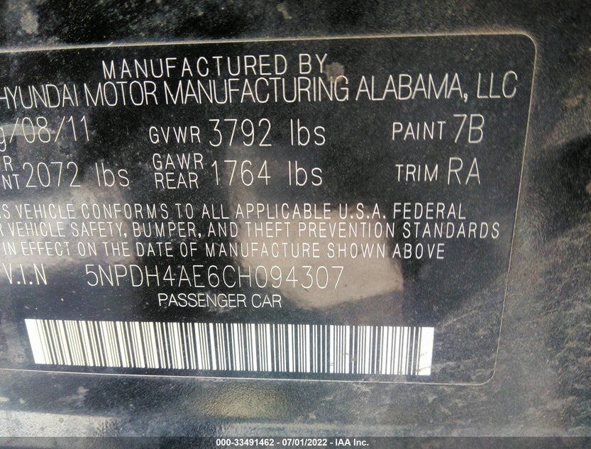5NPDH4AE6CH094307