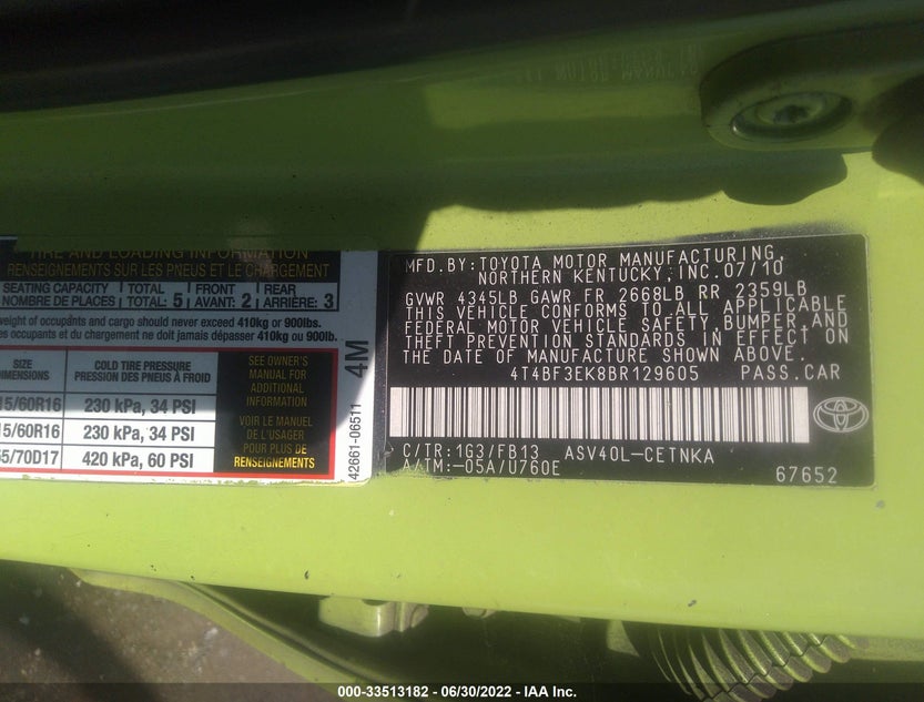 4T4BF3EK8BR129605