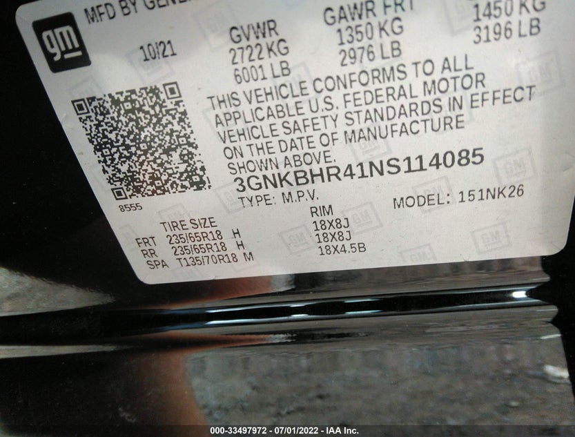 3GNKBHR41NS114085