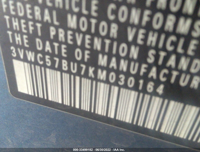 3VWC57BU7KM030164