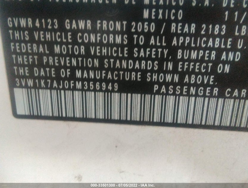 3VW1K7AJ0FM356949