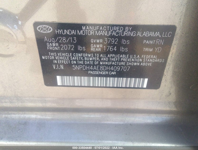 5NPDH4AE8DH409707