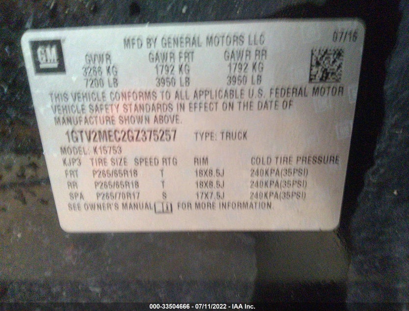 1GTV2MEC2GZ375257