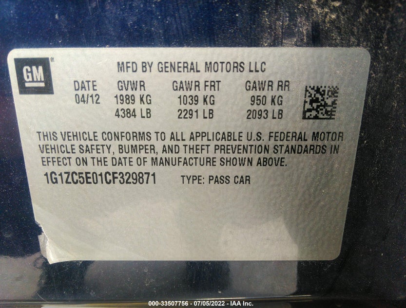 1G1ZC5E01CF329871