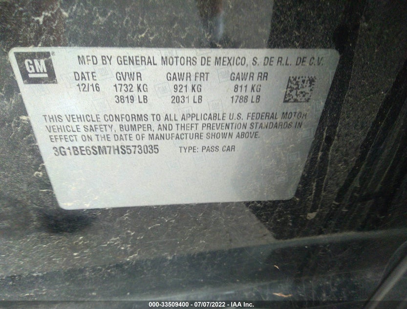 3G1BE6SM7HS573035